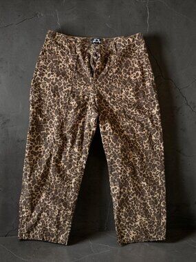 FUTURE COLLECTIVE Animal Print Wide Leg Crop Pants Size 14 NEW NWT